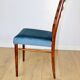 Danish vintage chairs blue turquoise vintage - set of 4 - great set