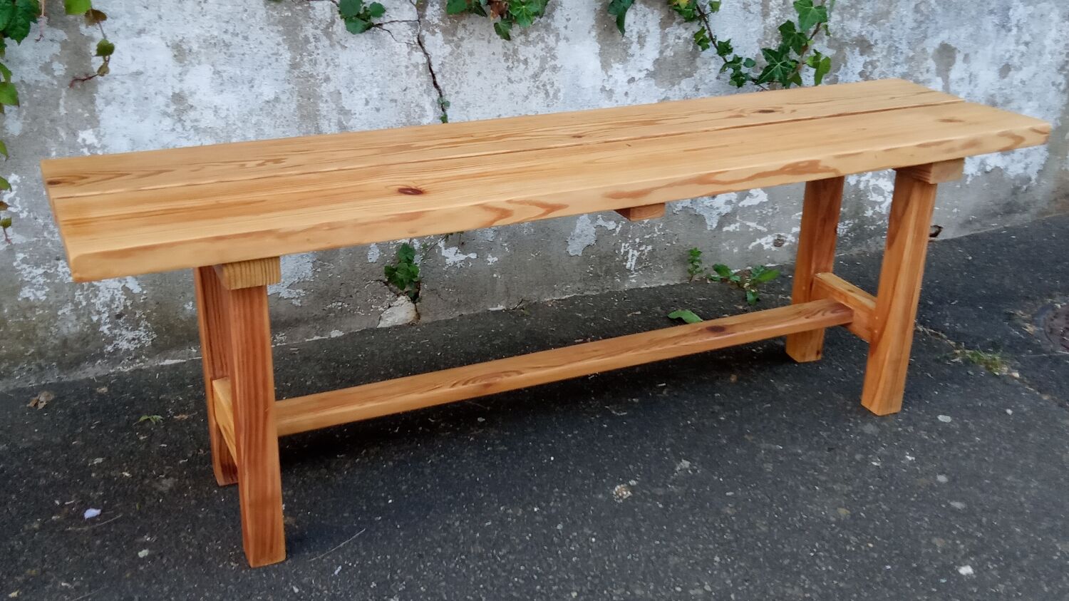 Natural pine bench 130 cm