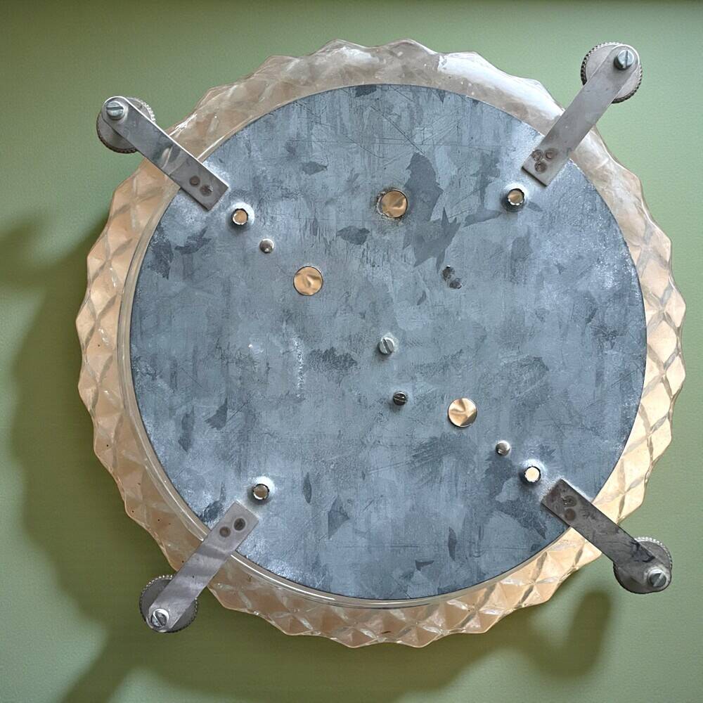 Glass round flush mount ceiling or wall light