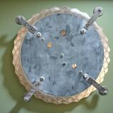 Glass round flush mount ceiling or wall light