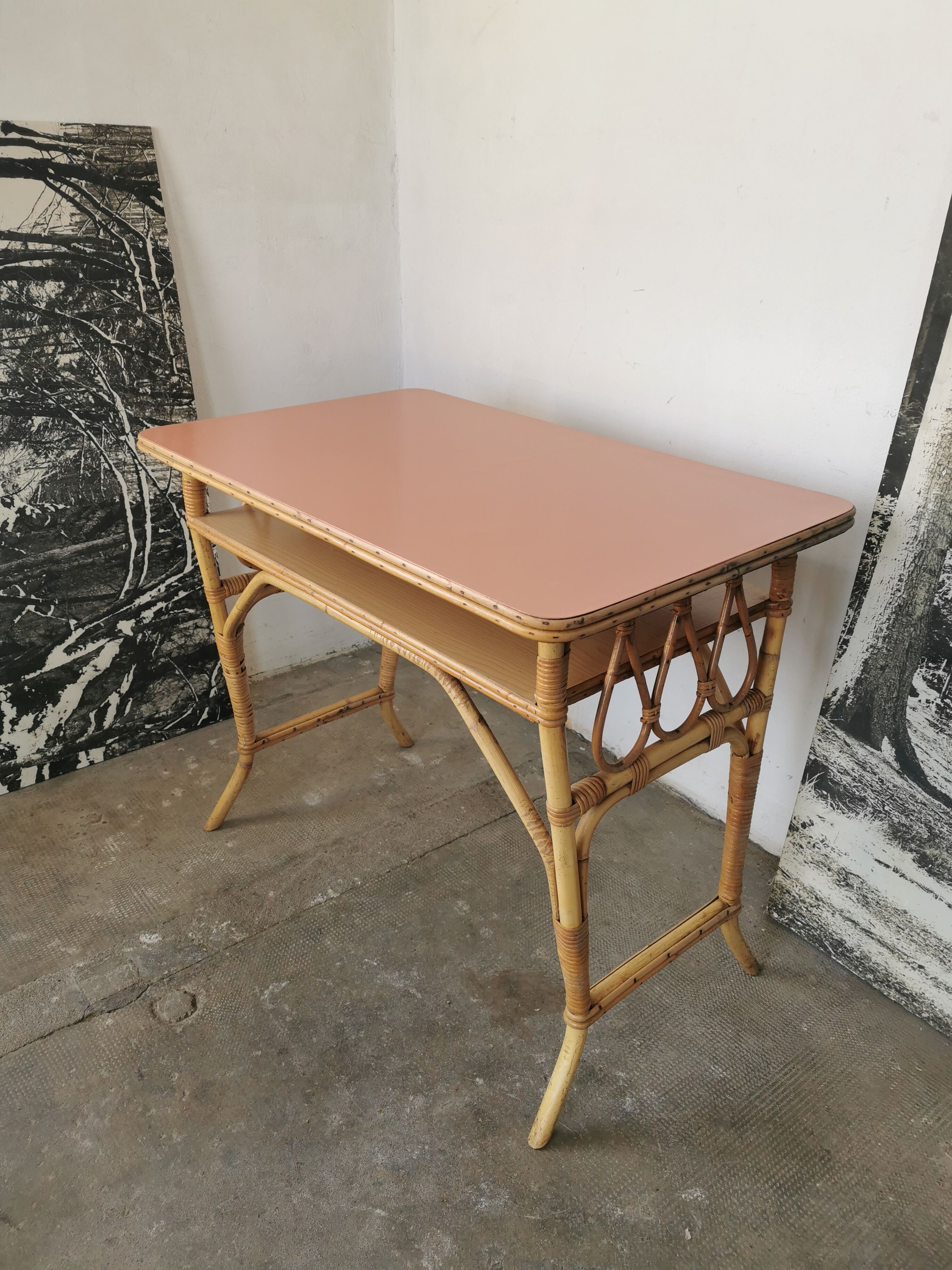 Rattan desk