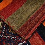 4x4 Square Bohemian Pattern Kilim Area Rug, 128x128Cm