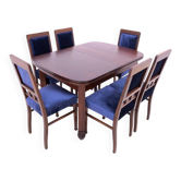 Table et chaises Art nouveau des années 1930. Après rénovation.