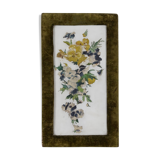 French vintage oil painting on alabaster