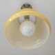 Vintage beige glass pendant lamp / semi flush mount / hanging light