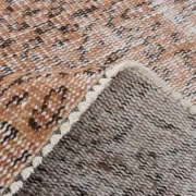 Terracotta & Rust Brown Floral Persian Rug, Turkish Vintage Antique Carpet