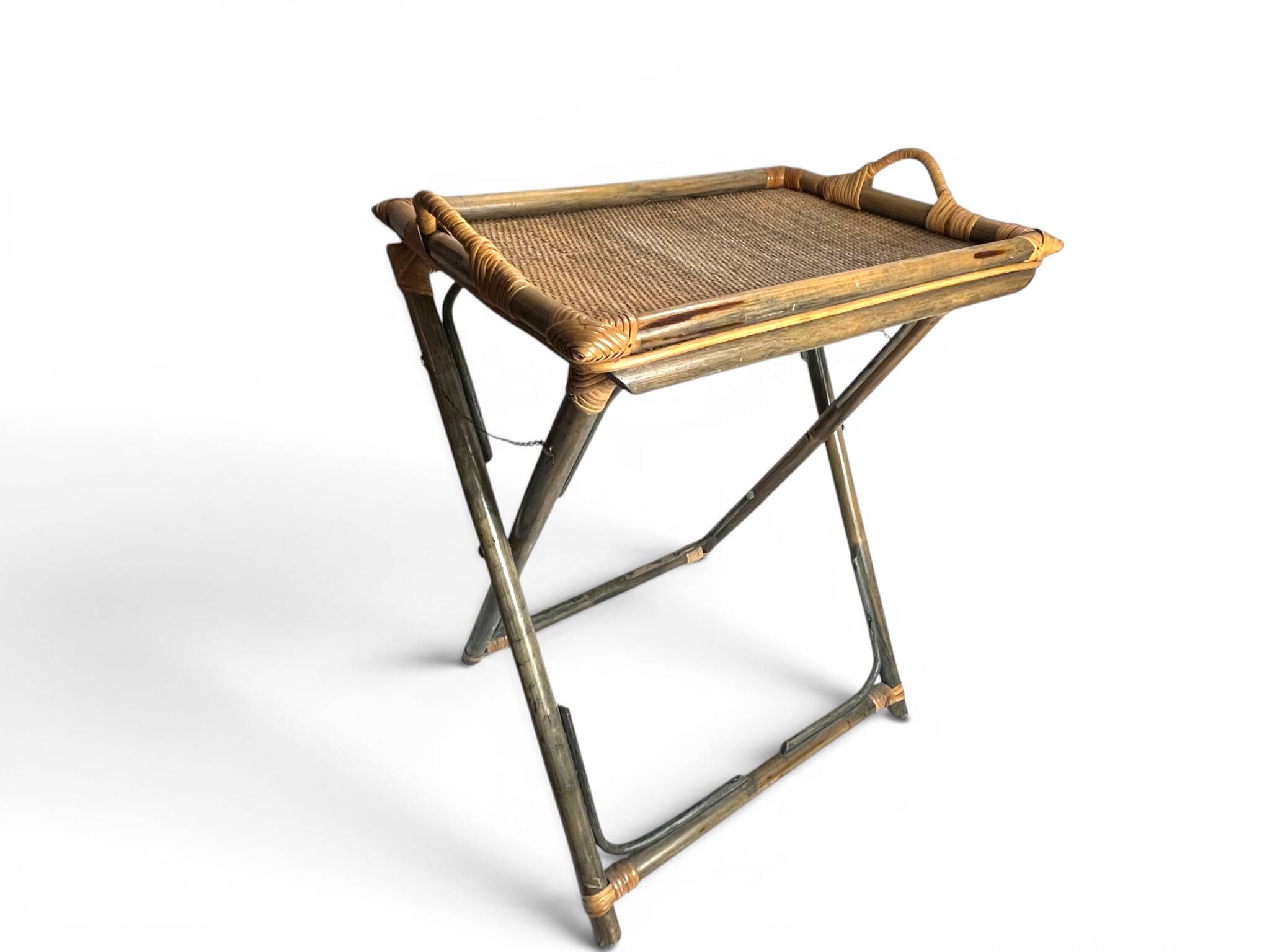 Vintage, desserte plateau bambou vers 1970