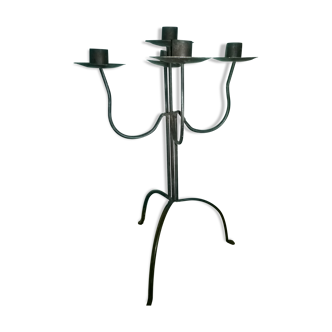 Wrought iron candlestick, 5 branches