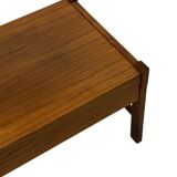 Vintage low sideboard with drawers 70's walnut veneer design