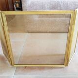 Gold metal fire screen