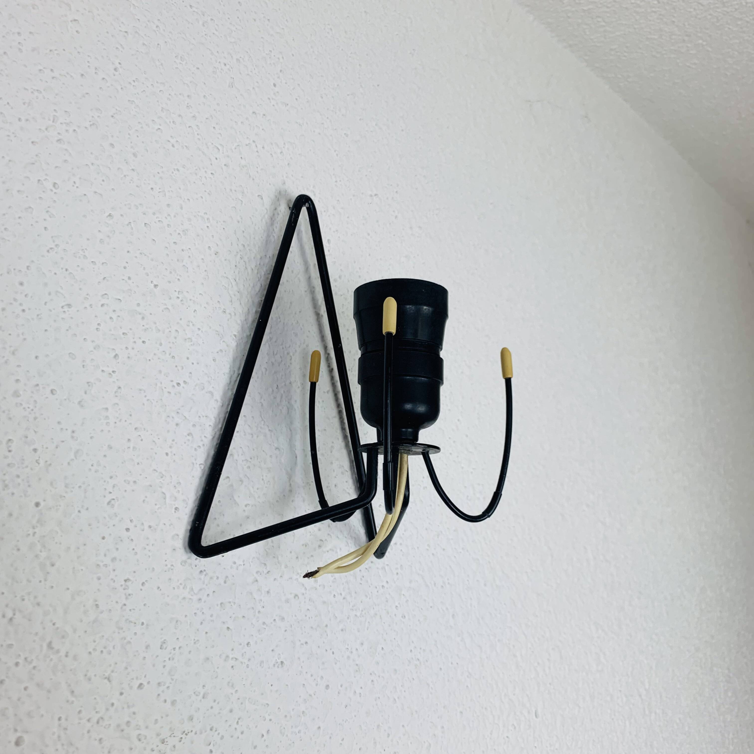 Louis Kalff wall lamp from the 50s, opaline