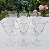 Set of 11 crystal wine glasses 1930s