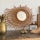 Ancien miroir rotin soleil ORTF vintage