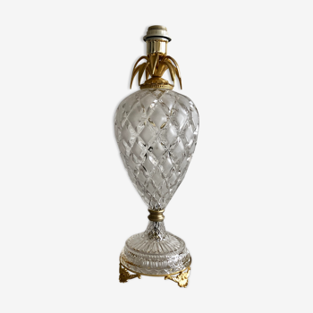 Pied de lampe ananas Hollywood regency