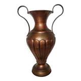 Large vintage copper amphora