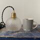 Lampe baladeuse vintage en verre ciselé électrifiée à neuf