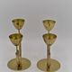 Pair of brass flower candlesticks, Gunnar Ander, Sweden 1960