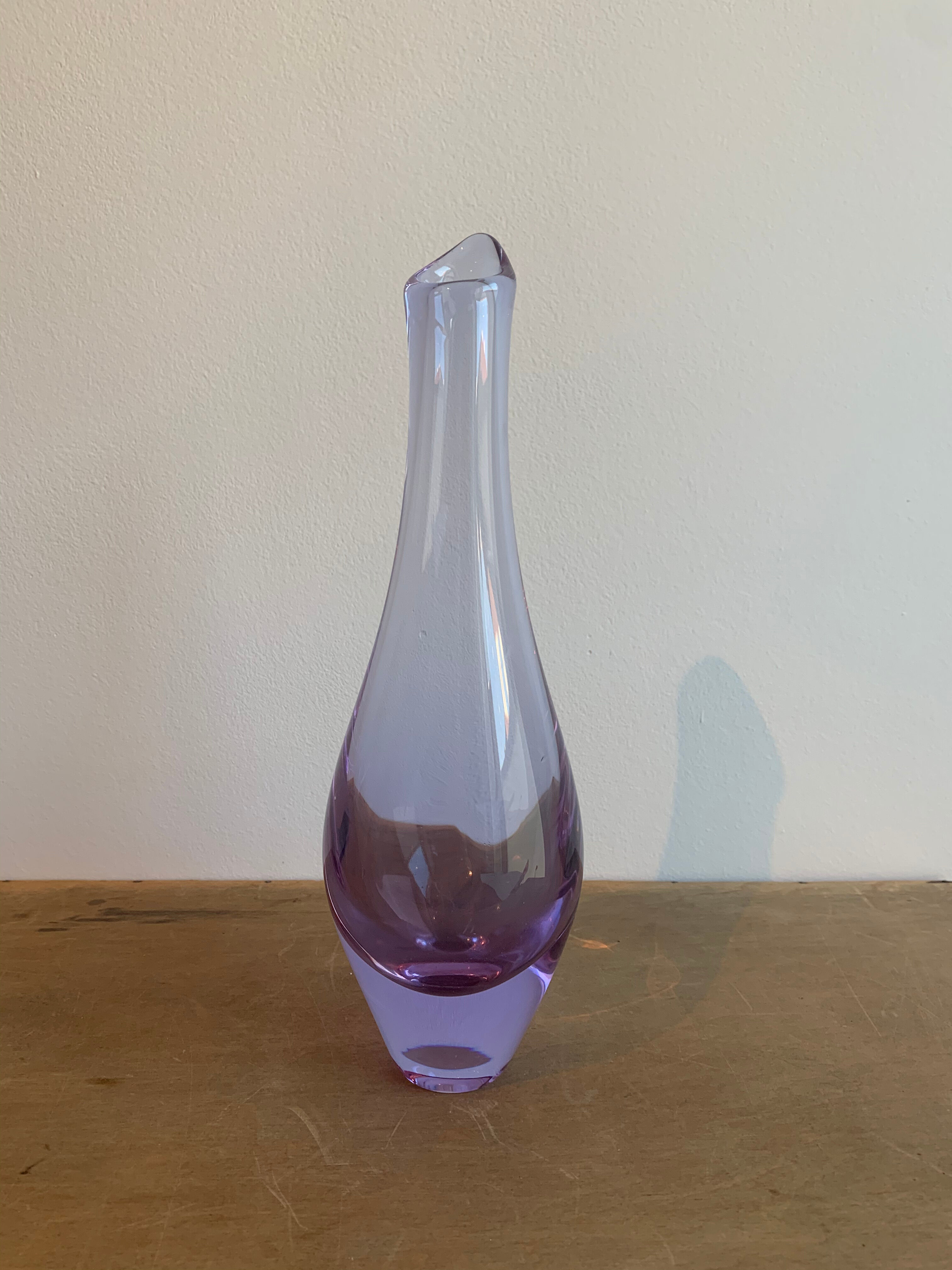 Glass vase by Miloslav Klinger for Zelezny Brod Sklo, 1960s