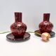 Vases en verre de Murano noir et rouge de Vincenzo Nason avec verre aventurine bronze