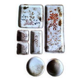 Set of stoneware dishes by Chantal and Thierry Robert