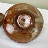 Pair of stoneware candlesticks