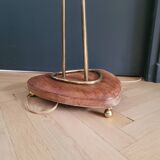 1950s three-light floor lamp with coloured shades