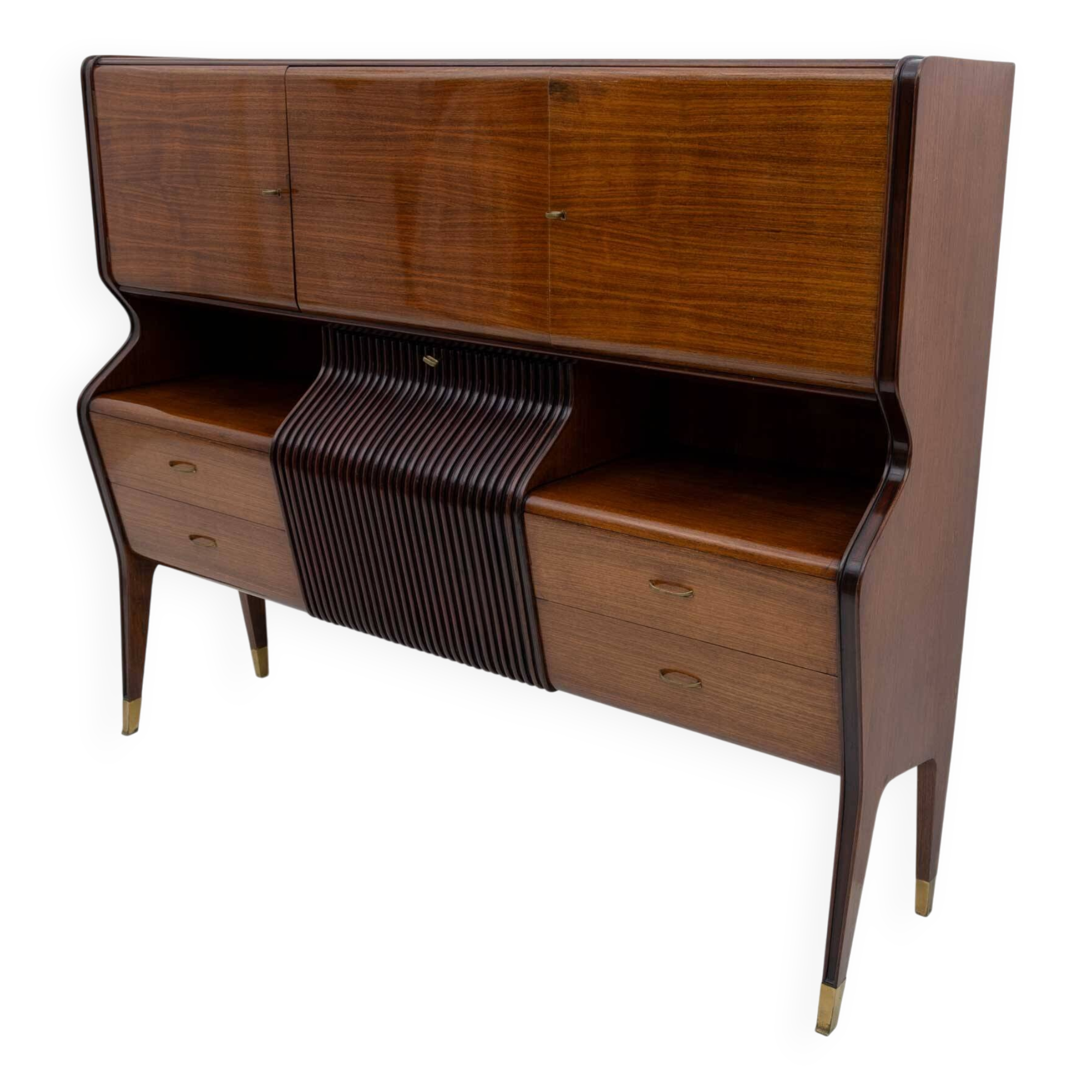 Osvaldo Borsani Mid-Century Modern Italian Sideboard with Bar Cabinet, 1950