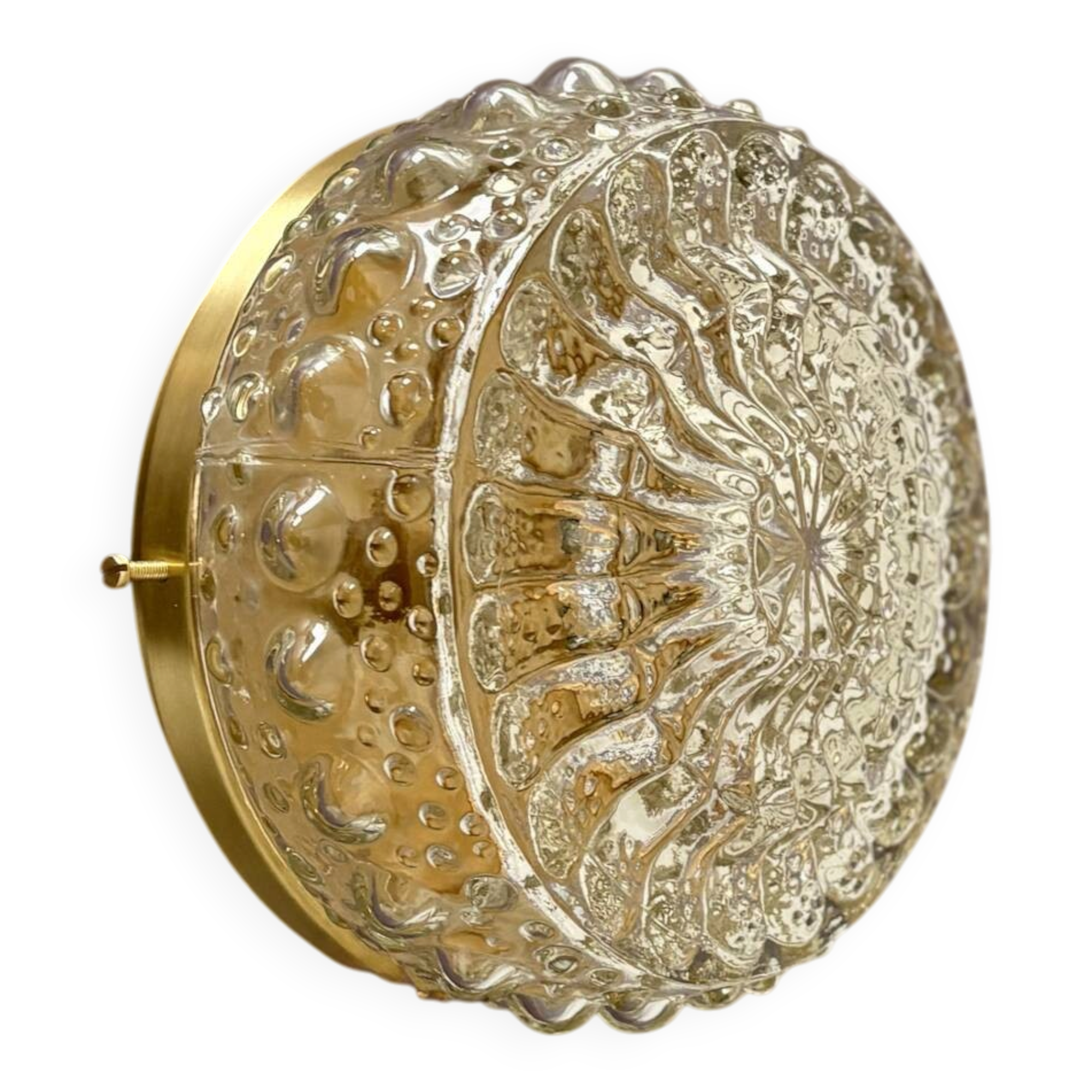 Vintage glass moulded globe wall or ceiling light.