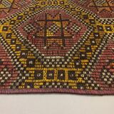 Old Turkish narrow Kilim Runner 315x51 cm, shabby chic, vintage kelim Red Black