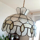 Suspension in art deco mother-of-pearl with drops