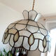 Suspension in art deco mother-of-pearl with drops