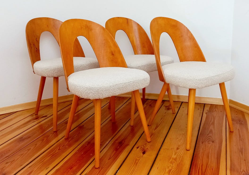 A set of four chairs, proj. A. Suman, Tatr Nabytok, Czechoslovakia, 1960s