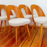 A set of four chairs, proj. A. Suman, Tatr Nabytok, Czechoslovakia, 1960s