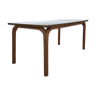 White wood table