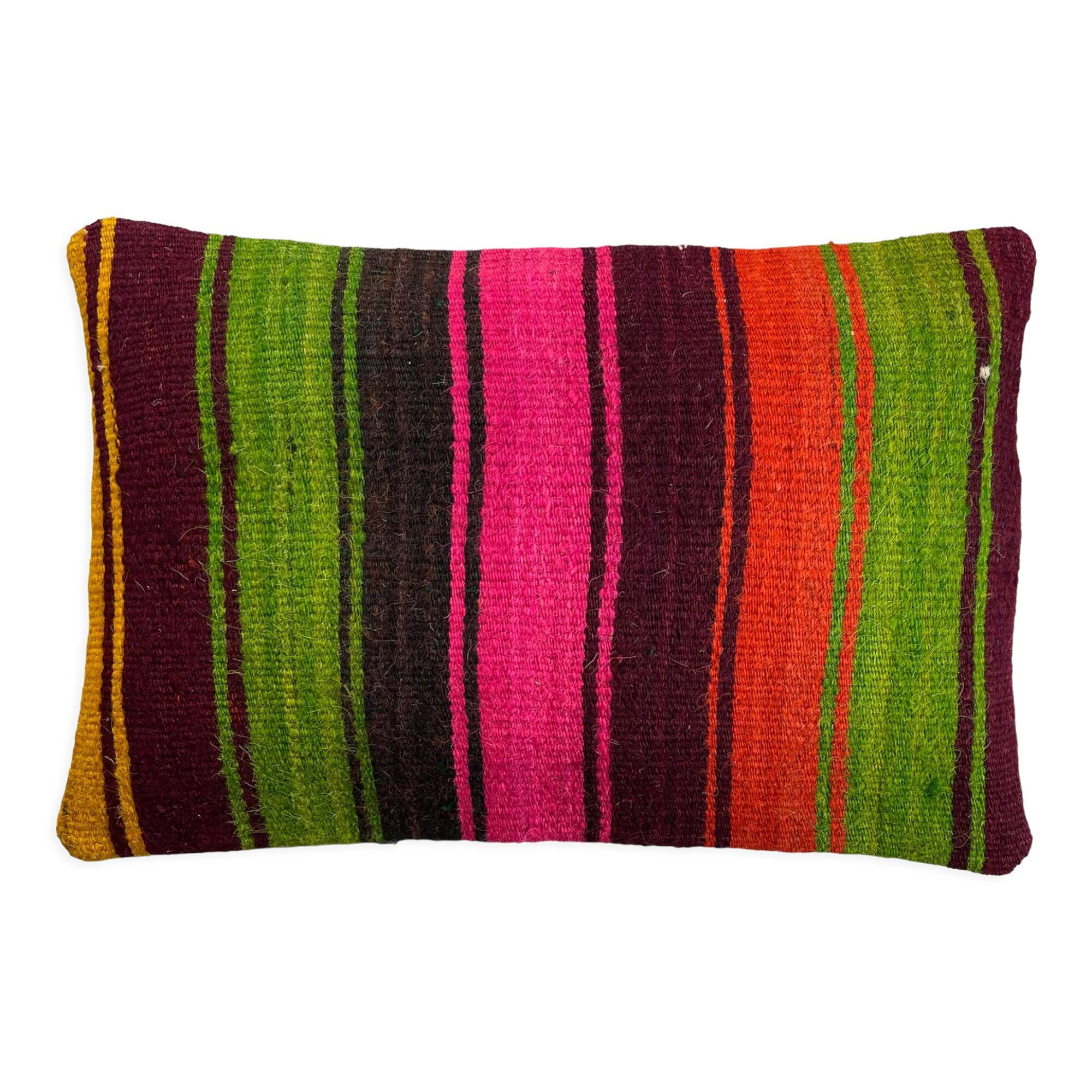 Housse de coussin vintage turque faite à la main, 30 x 50 cm