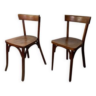 Pair of Baumann bistro chairs