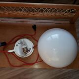 Opaline vintage round bedside lamp