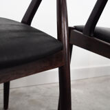 Lot de 4 chaises en palissandre, design danois, années 1970, Kai Kristiansen