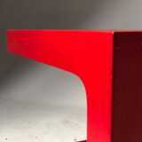 Coffee / side table lacquered red - vintage - 1970