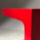 Coffee / side table lacquered red - vintage - 1970