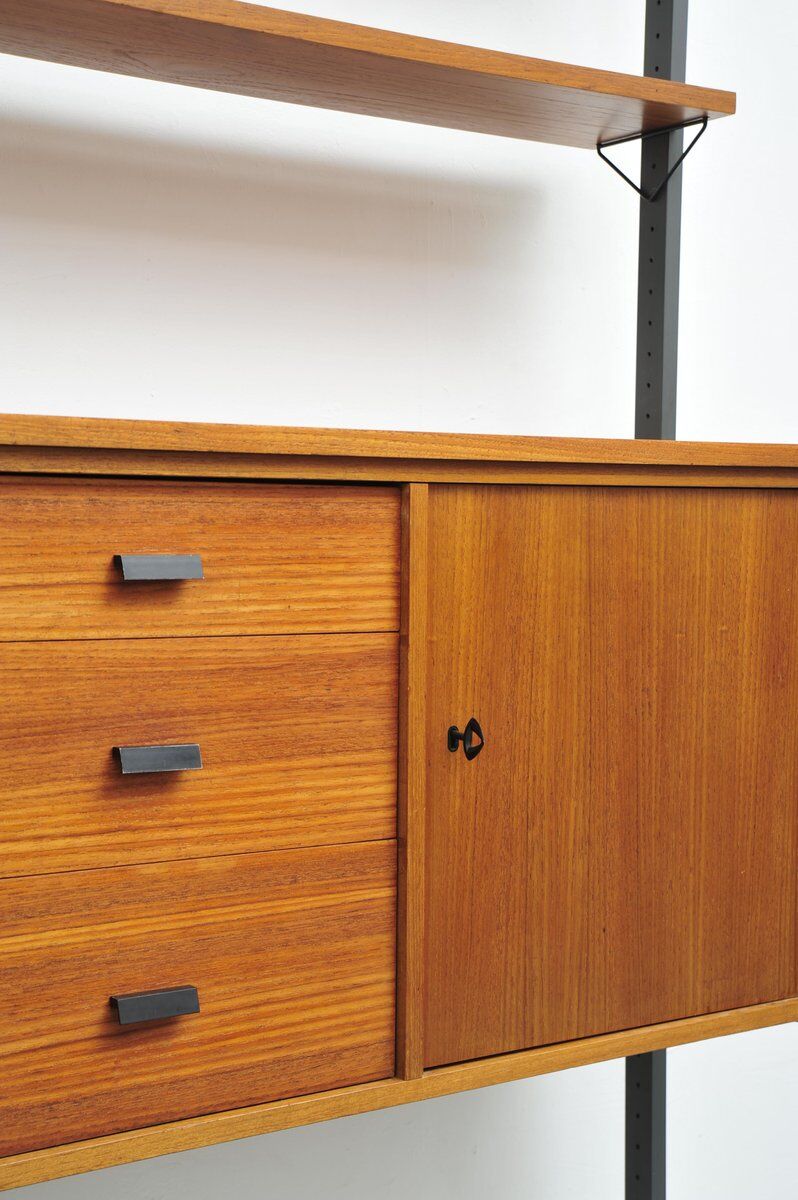 Teak shelving system by Pira, 1960s