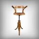Swivel Chair for Children in Stained Beech, Thonet Style – Early 20th Century