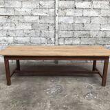 Old oak farm table industrial vintage early twentieth
