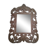 Miroir avec décor en metal gaufré