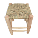 Bohemian Moroccan Berber stool in wood and rope