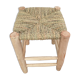 Tabouret marocain berbère bohème en bois et corde