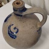 Set of 2 old Alsace stoneware jars (oil cruets)
