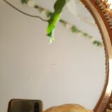 Miroir coquillages ovale à poser de table vintage