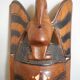Pair of African wooden masks, vintage decoration, wooden African masks, 70s/80s
