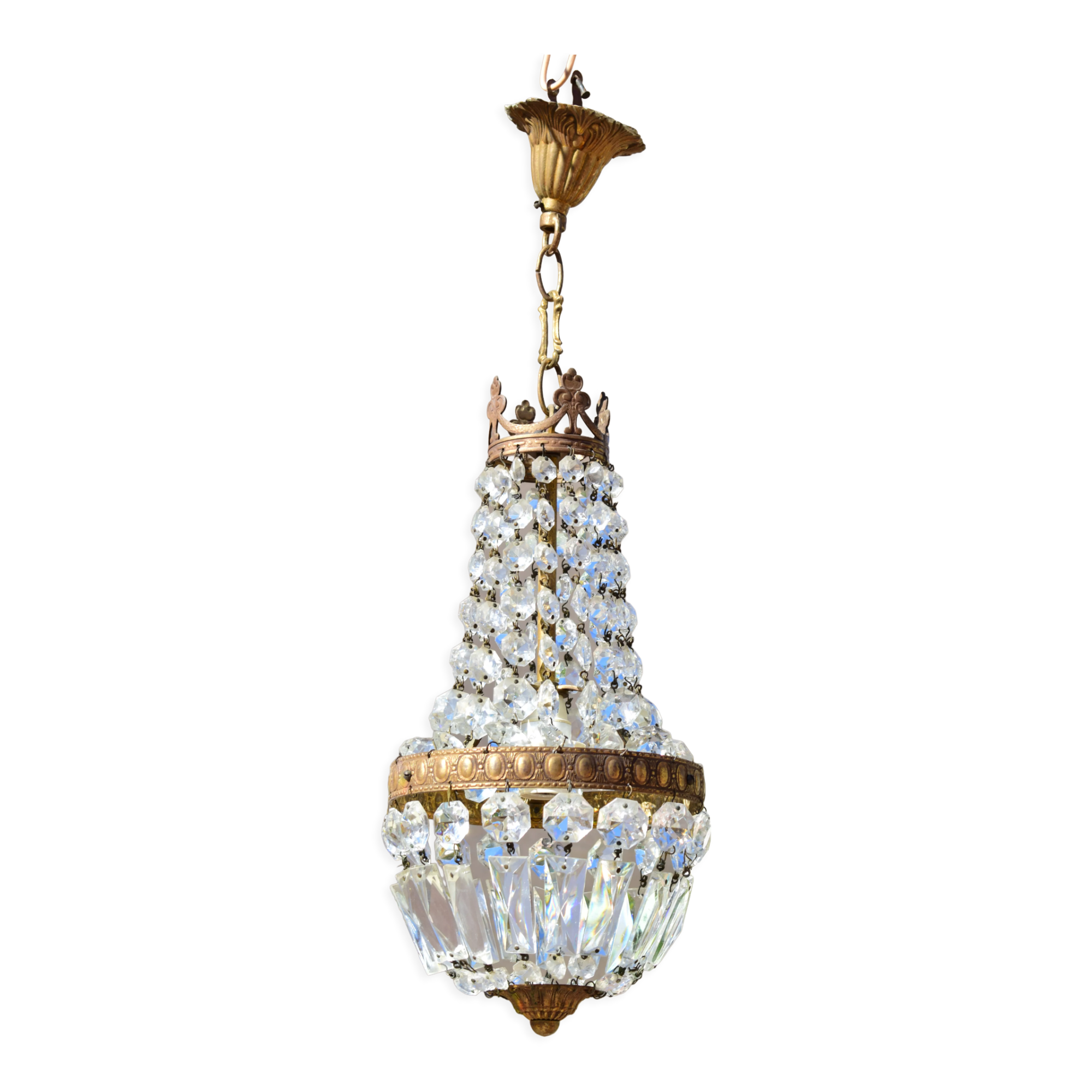 Montgolfiere chandelier in bronze and tassels
